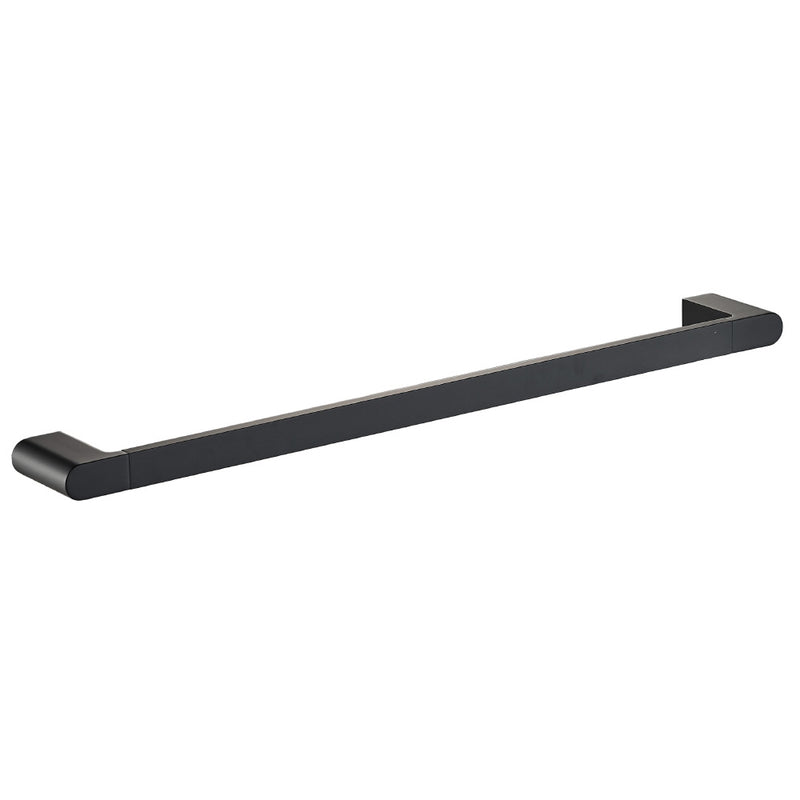 Flores Single Towel Rail 800mm Matt Black 55301-800-MB