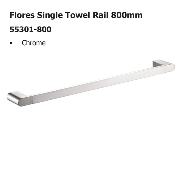 Flores Single Towel Rail 800mm 55301-800