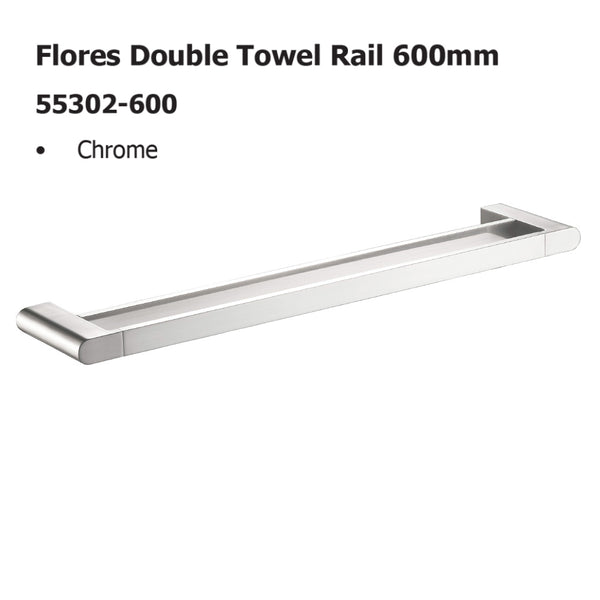 Flores Double Towel Rail 600mm 55302-600