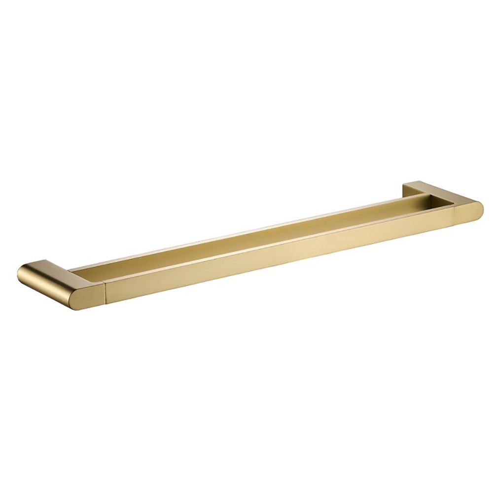 Flores Double Towel Rail 800mm Brushed Gold 55302-800-BG - Bathroom Hub