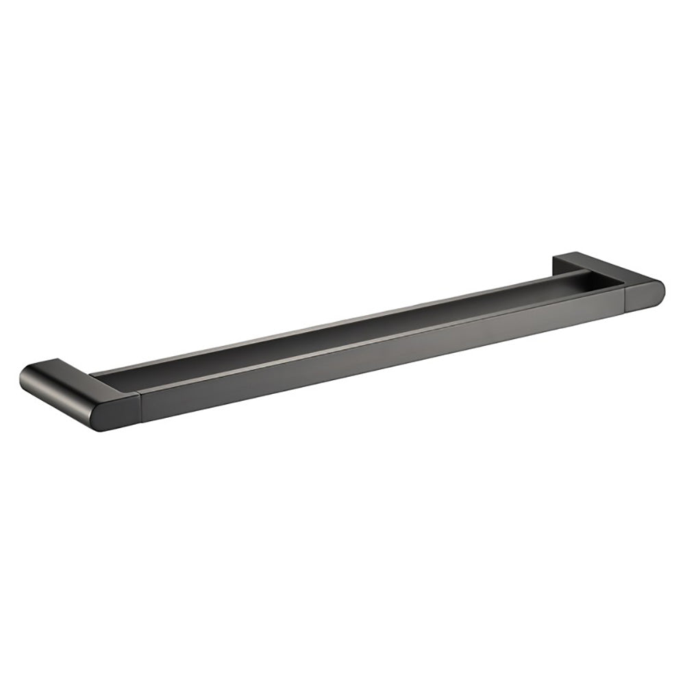 Flores Double Towel Rail 800mm Gunmetal 55302-800-GM