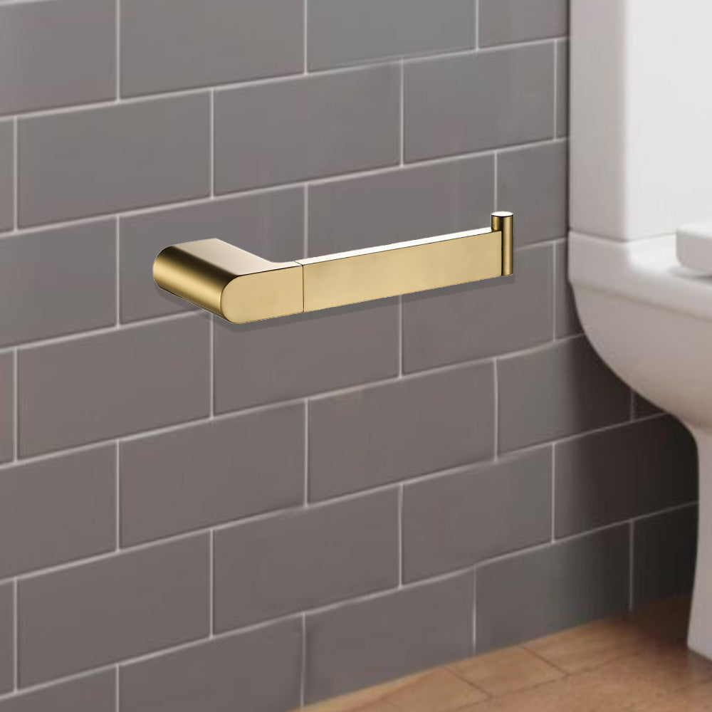 Flores Toilet Roll Holder Brushed Gold 55304-BG - Bathroom Hub