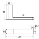 Flores Toilet Roll Holder Brushed Nickel 55304-BN