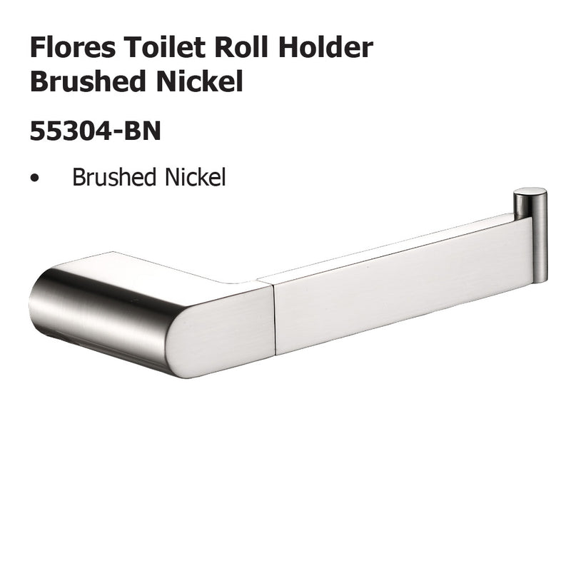 Flores Toilet Roll Holder brushed nickle 55304-BN