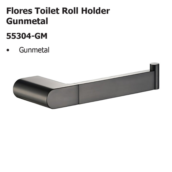 Flores Toilet Roll Holder Gunmetal 55304-GM