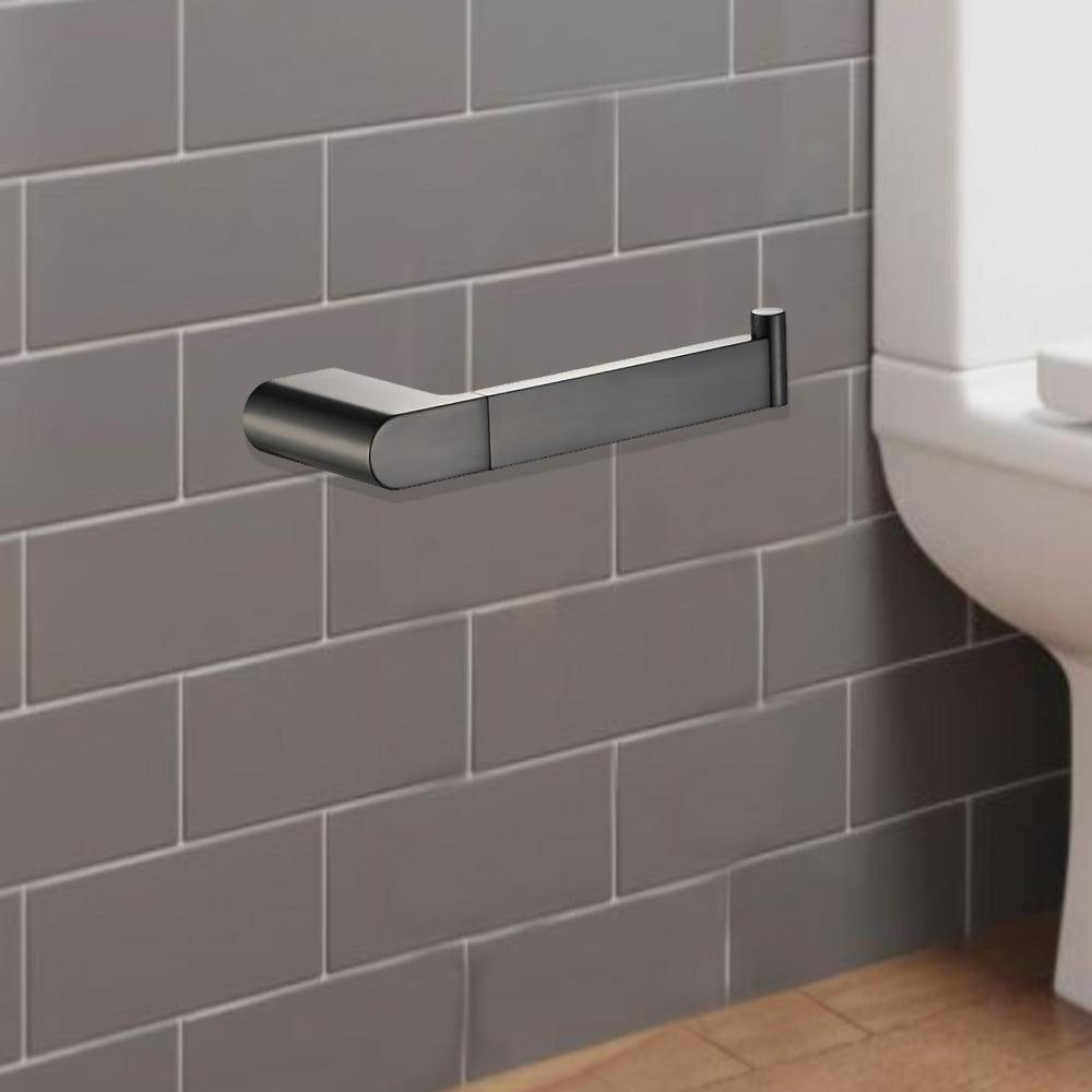 Flores Toilet Roll Holder Gunmetal 55304-GM - Bathroom Hub