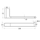 Flores Towel Bar Brushed Nickel 55305-BN