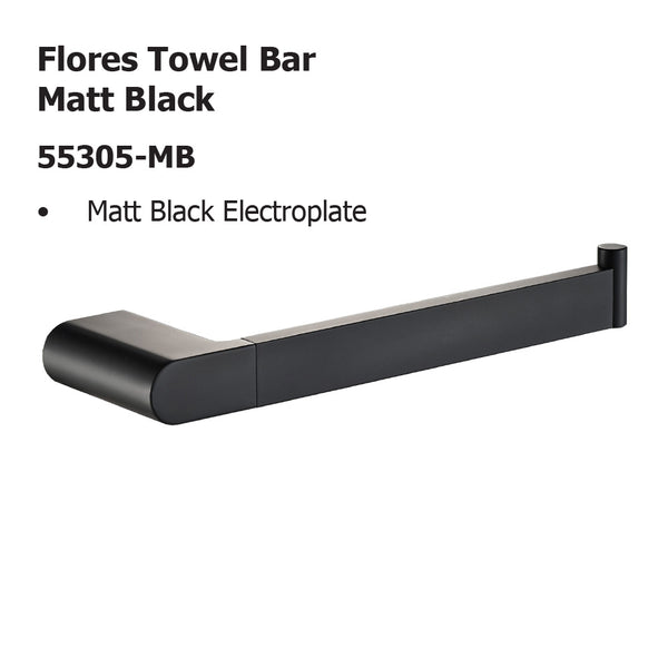 Flores Towel Bar Matt Black 55305-MB