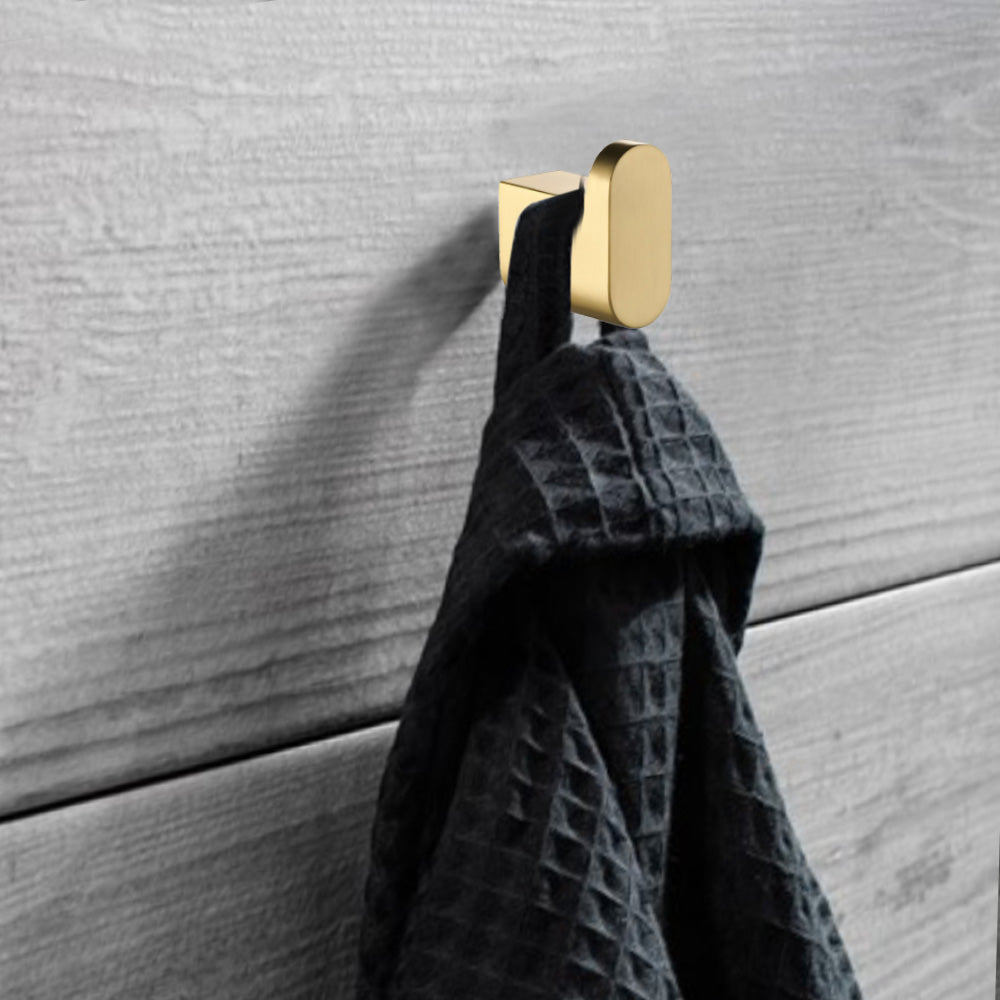 Flores Robe Hook Brushed Gold 55306-BG - Bathroom Hub