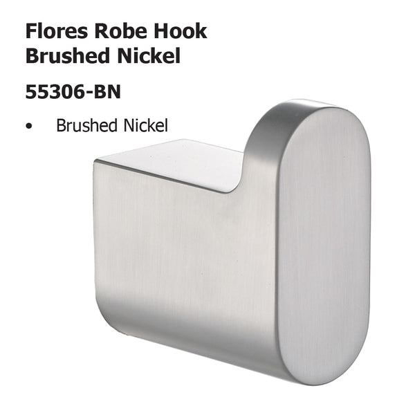 Flores Robe Hook brushed nickle 55306-BN