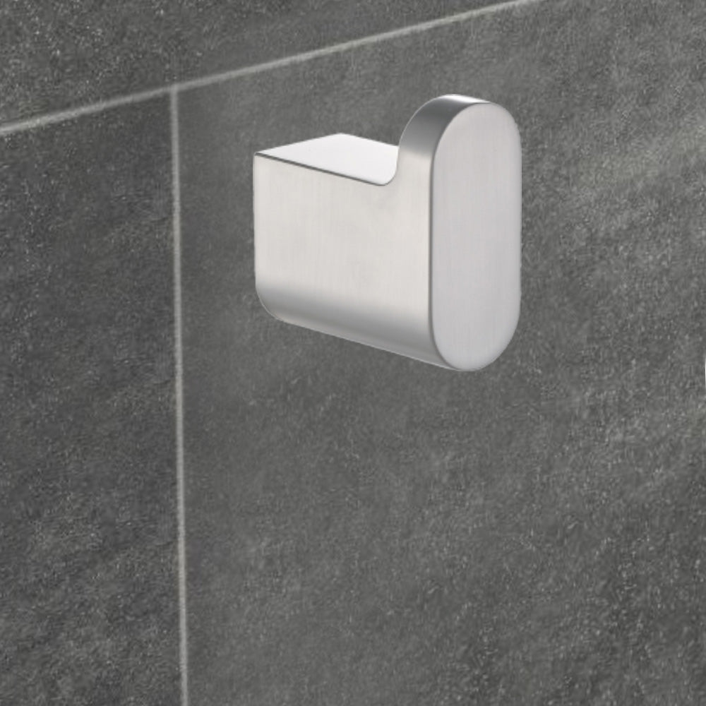 Flores Robe Hook Brushed Nickel 55306-BN - Bathroom Hub