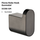 Flores Robe Hook Gunmetal 55306-GM - Bathroom Hub