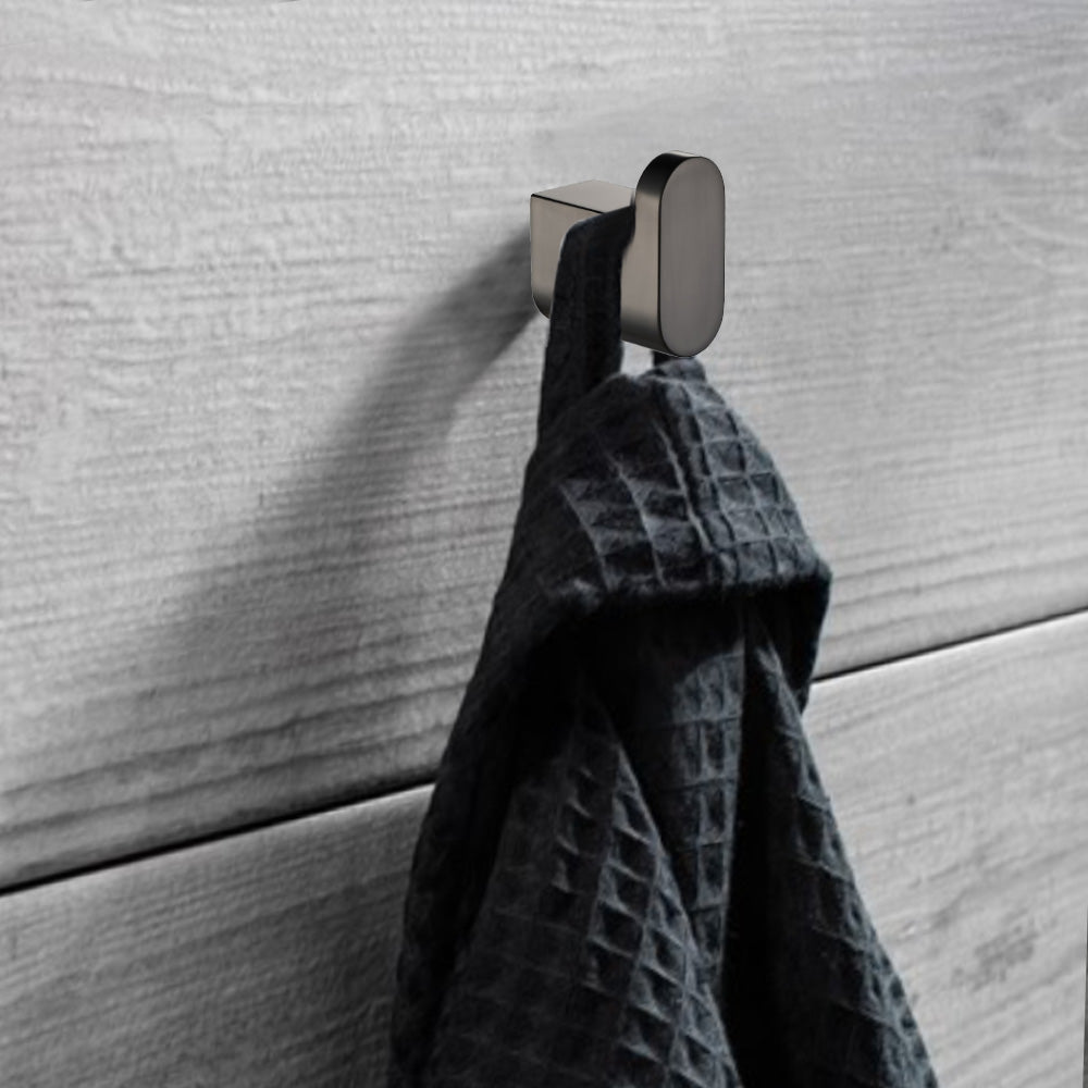 Flores Robe Hook Gunmetal 55306-GM - Bathroom Hub