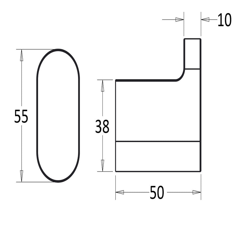 Flores Robe Hook Matt Black 55306-MB