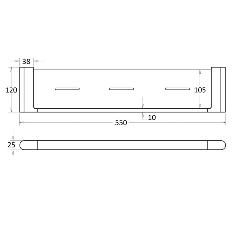 Flores Cosmetic Shelf brushed nickle 55309-BN