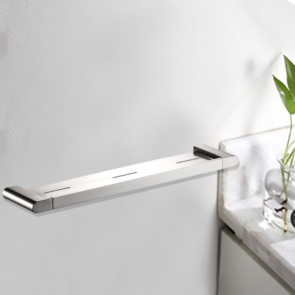 Flores Cosmetic Shelf Brushed Nickel 55309-BN - Bathroom Hub