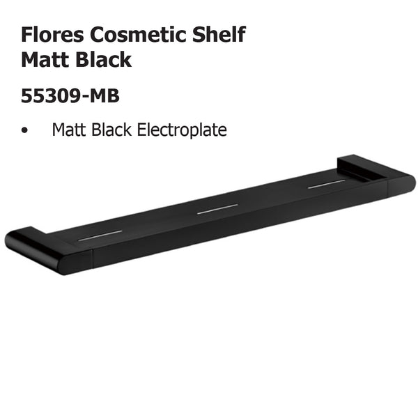 Flores Cosmetic Shelf Matt Black 55309-MB