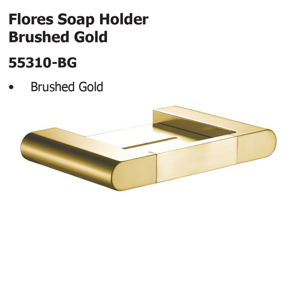 Flores Soap Holder Brushed Gold 55310-BG