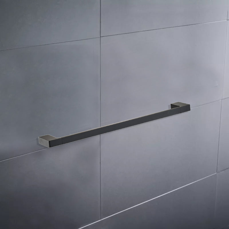 Ceram Single Towel Rail 600mm Matt Black 55601-600-MB