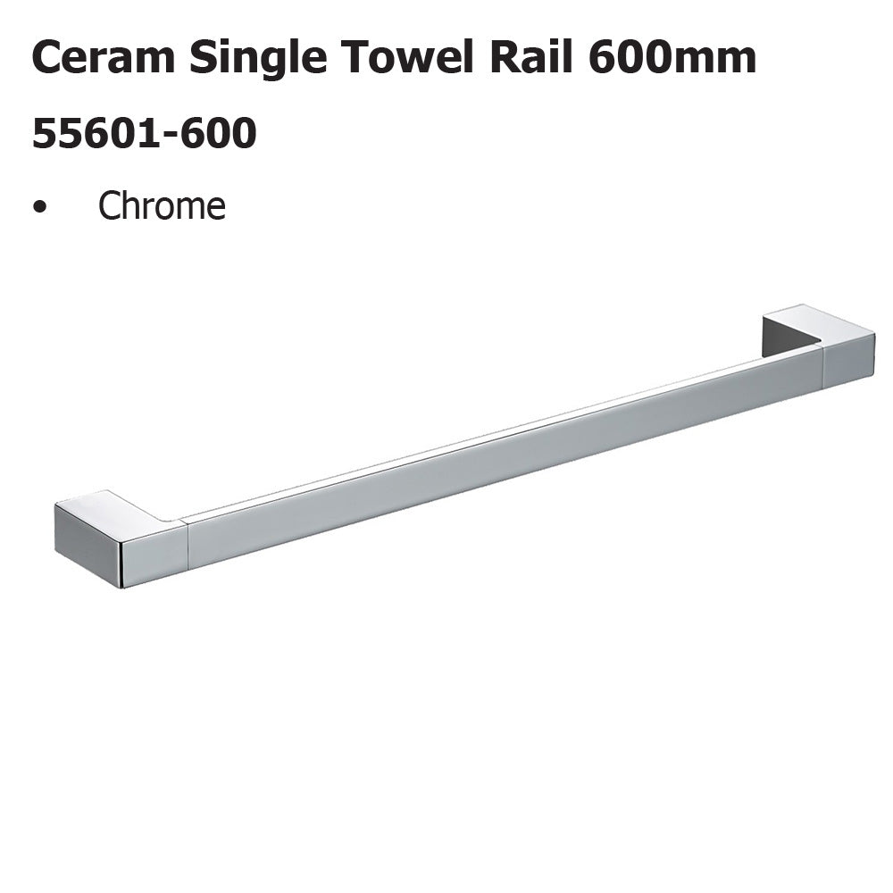 Ceram Single Towel Rail 600mm 55601-600 In Sydney