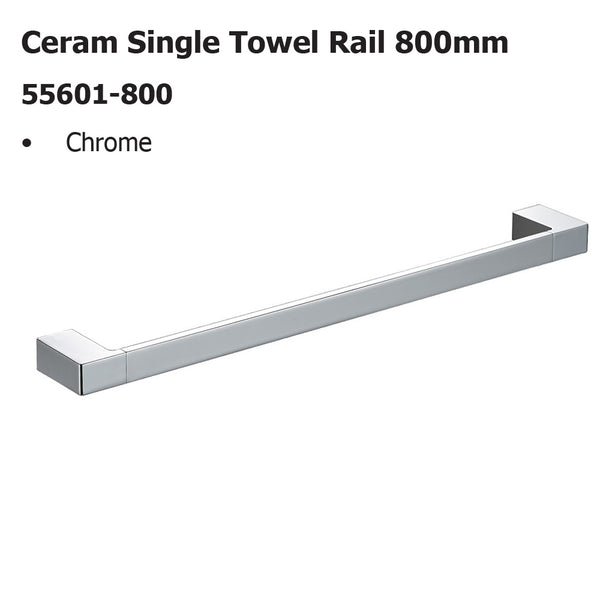 Ceram Single Towel Rail 800mm 55601-800