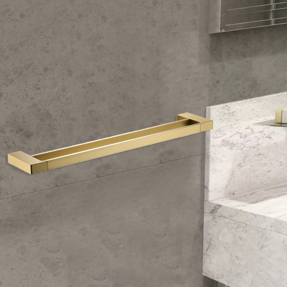 Ceram Double Towel Rail 600mm Brushed Gold 55602-600-BG