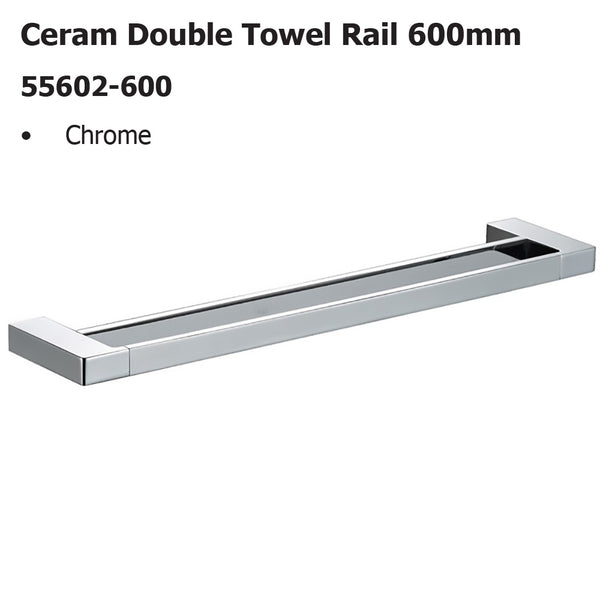 Ceram Double Towel Rail 600mm 55602-600