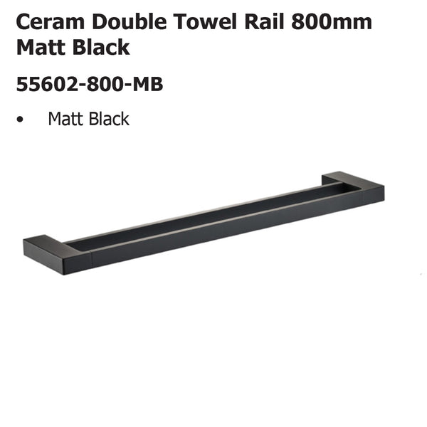 Ceram Double Towel Rail 55602-800-MB In Sydney
