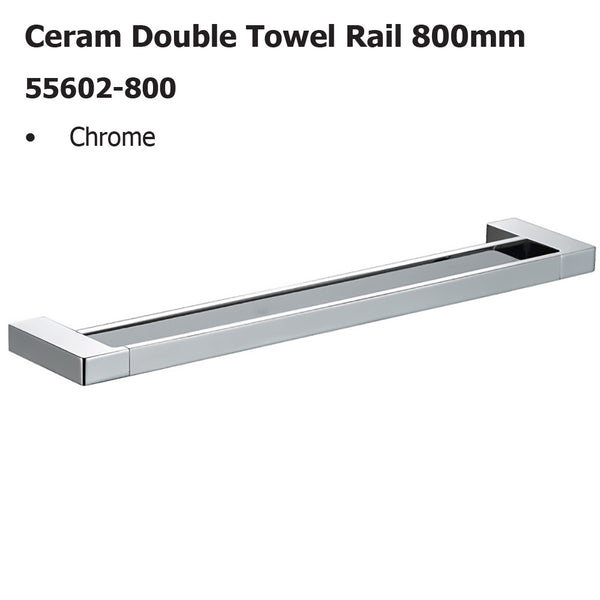 Ceram Double Towel Rail 800mm 55602-800 In Sydney