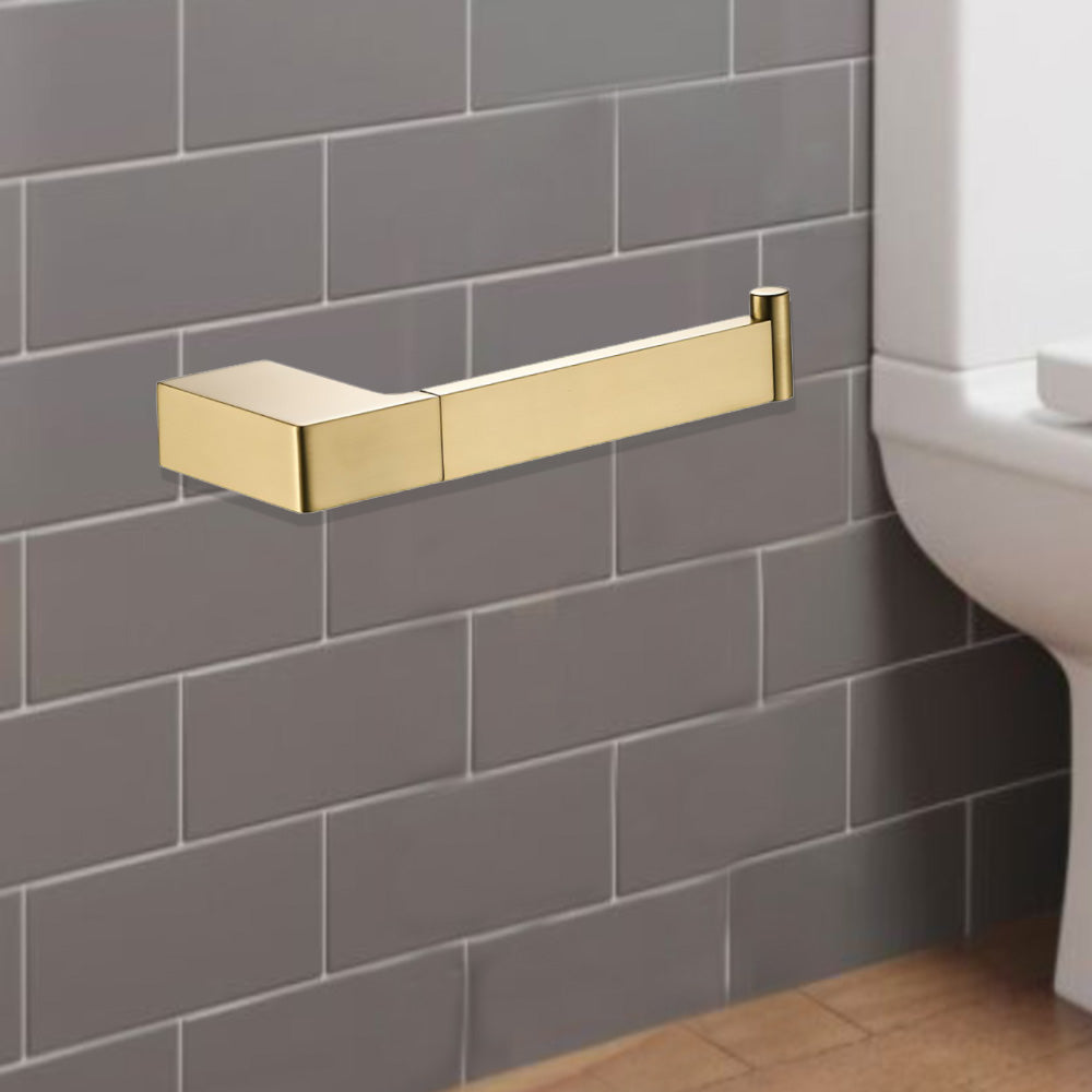 Ceram Toilet Roll Holder Brushed Gold 55604-BG - Bathroom Hub
