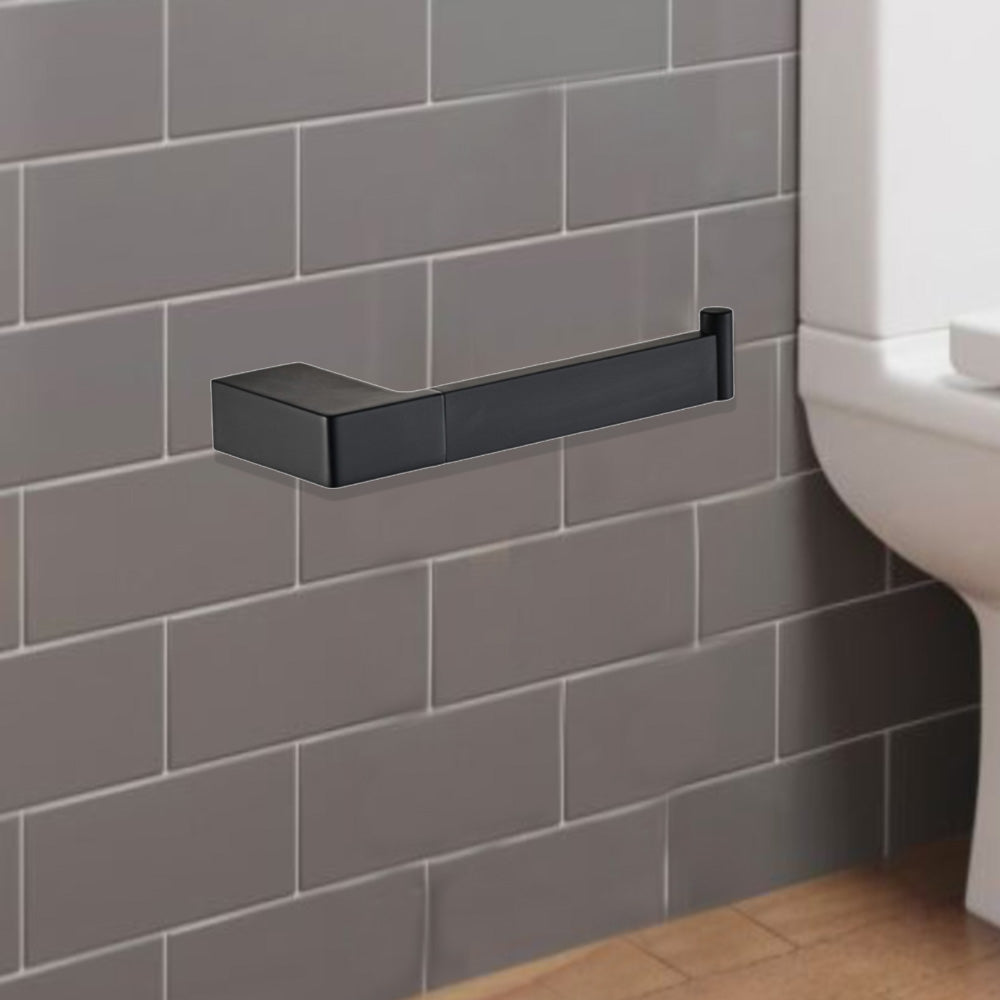 Ceram Toilet Roll Holder Matt Black 55604-MB - Bathroom Hub