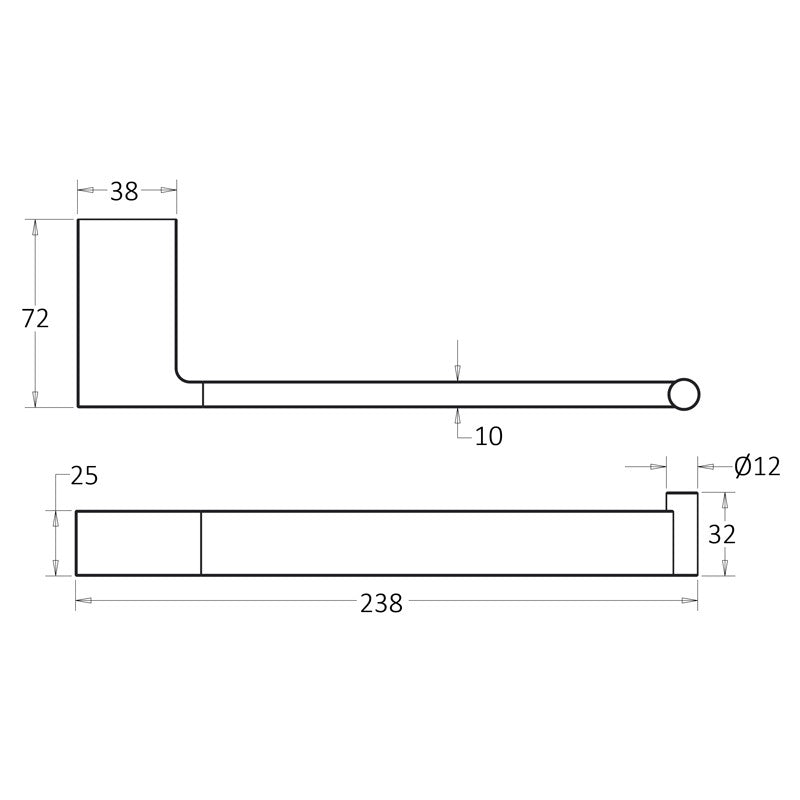 Ceram Towel Bar Brushed Gold 55605-BG