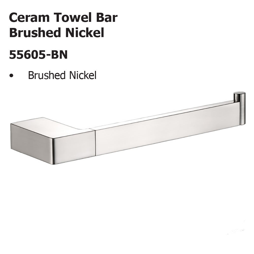 Ceram Towel Bar Brushed Nickel 55605-BN - Bathroom Hub