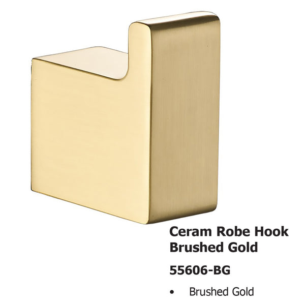 Ceram Robe Hook Brushed Gold 55606-BG In Sydney 