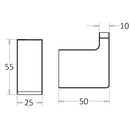 Ceram Robe Hook Matt Black 55606-MB