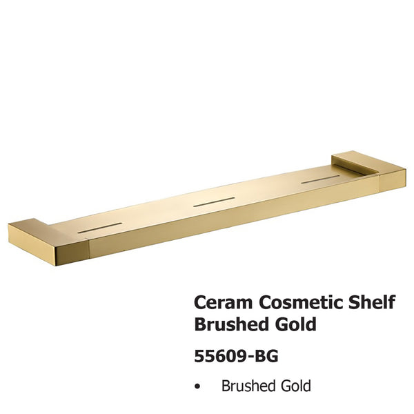 Ceram Cosmetic Shelf Brushed Gold 55609-BG