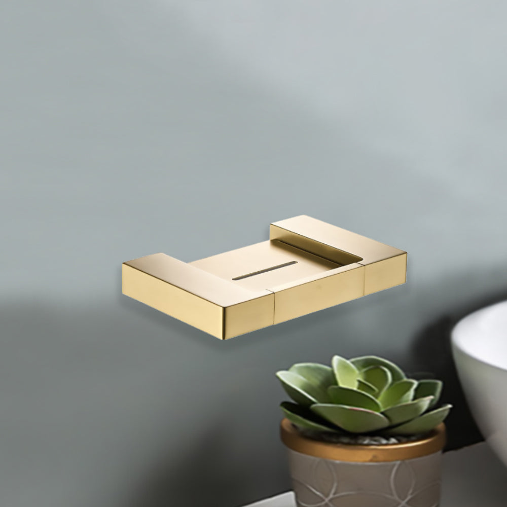 Ceram Soap Holder Brushed Gold 55610-BG - Bathroom Hub