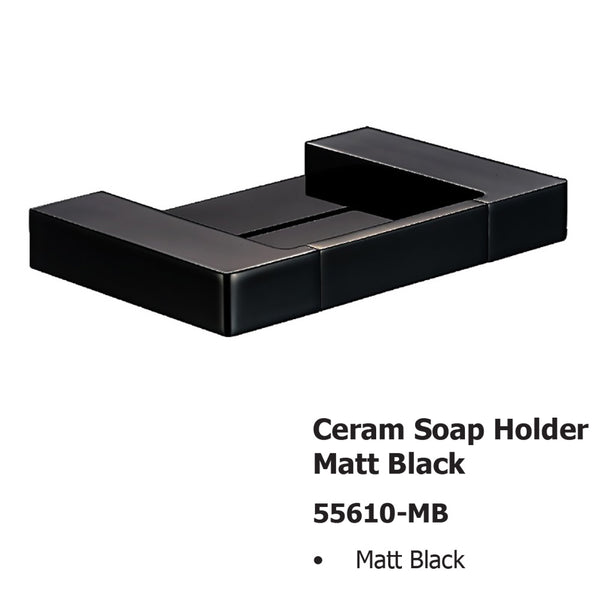 Ceram Soap Holder Matt Black 55610-MB