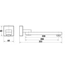 Square Swivel Bath Spout CP-F0435-0