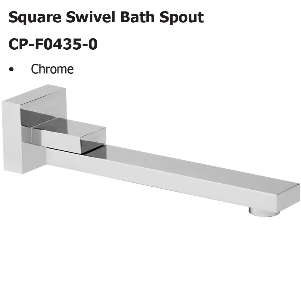 Square Swivel Bath Spout CP-F0435-0 - Bathroom Hub