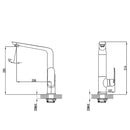 Kara Sink Mixer Matt black HYB11-101MB - Bathroom Hub