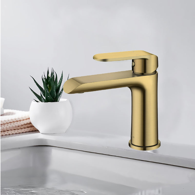 Kara Basin Mixer Brushed Gold HYB11-201BG - Bathroom Hub