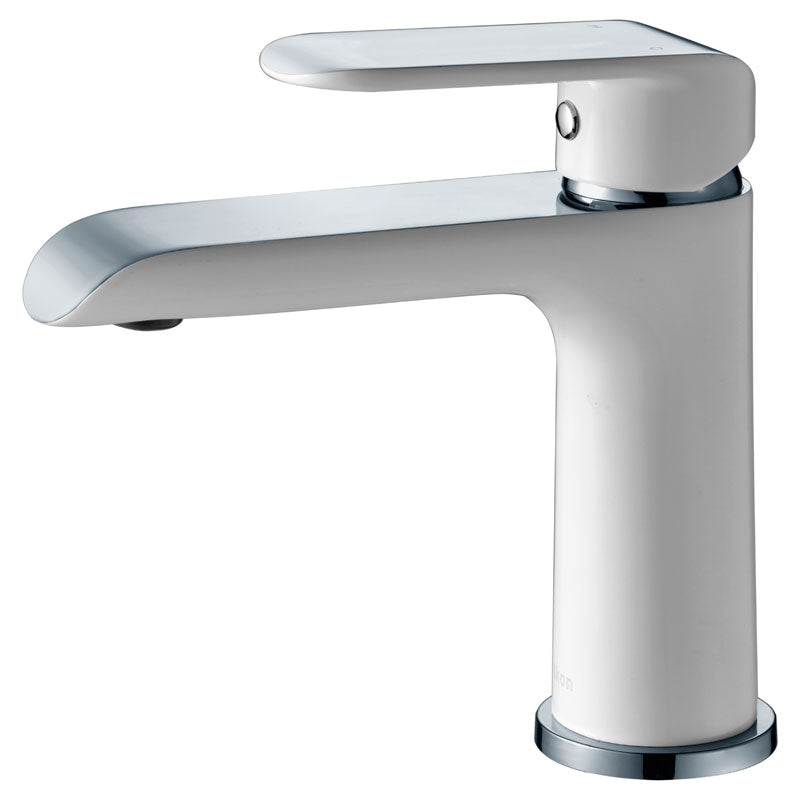 Kara Basin Mixer Chrome and white HYB11-201CW - Bathroom Hub