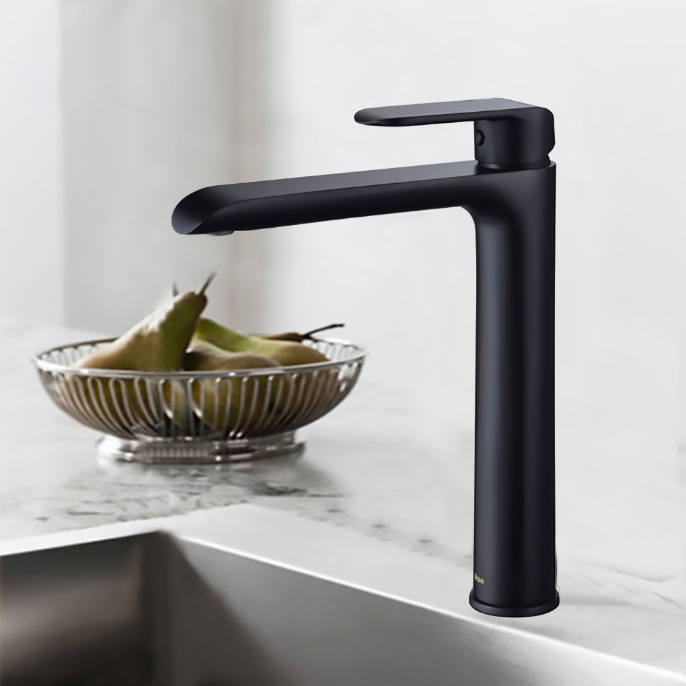 Kara High Rise Basin Mixer Matt black HYB11-202MB - Bathroom Hub