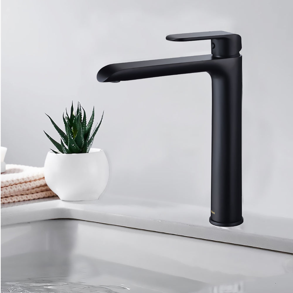 Kara High Rise Basin Mixer Matt black HYB11-202MB - Bathroom Hub