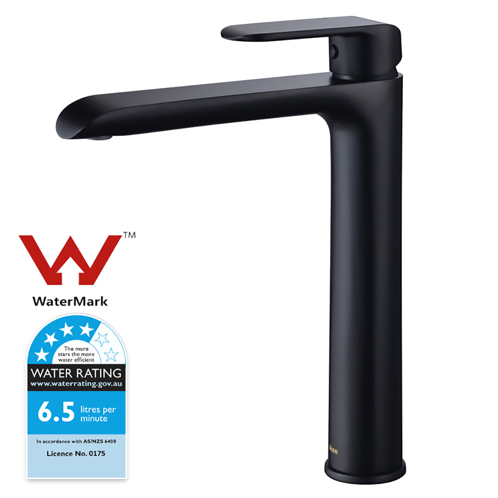 Kara High Rise Basin Mixer Matt black HYB11-202MB - Bathroom Hub