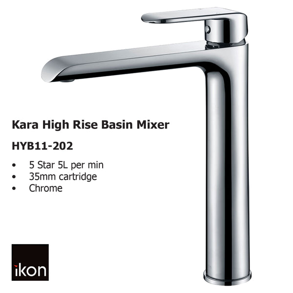 Kara High Rise Basin Mixer HYB11-202 - Bathroom Hub