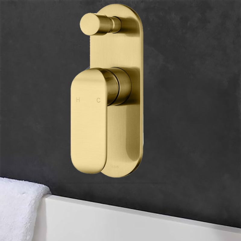 Kara Wall Mixer with Diverter  Brushed Gold HYB11-501BG - Bathroom Hub