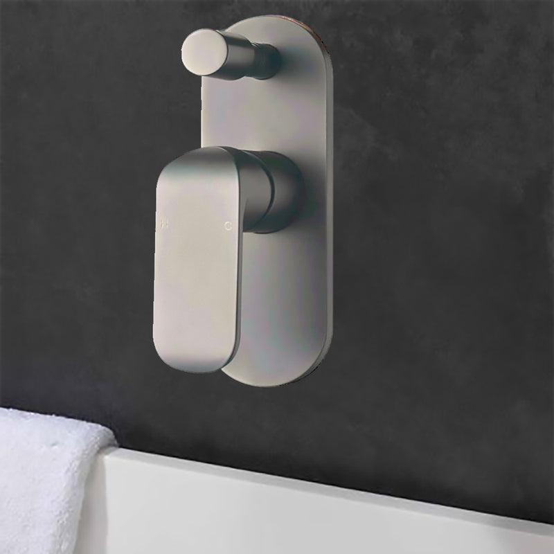 Kara Wall Mixer with Diverter Brushed Nickel HYB11-501BN - Bathroom Hub