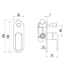 Kara Wall Mixer with Diverter Chrome and white HYB11-501CW - Bathroom Hub